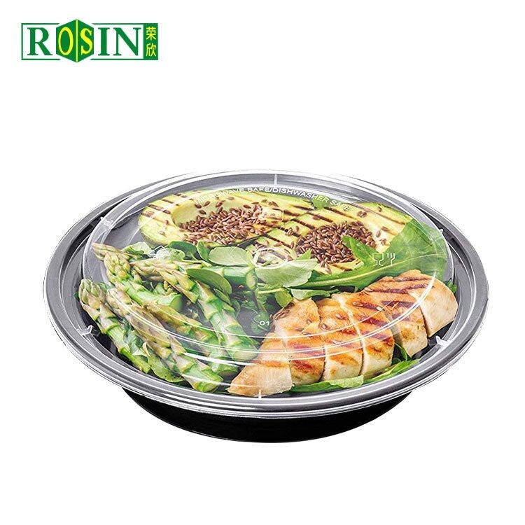 Sealed Round Plastic Takeaway Containers Food grade PP 1000ml With Lid