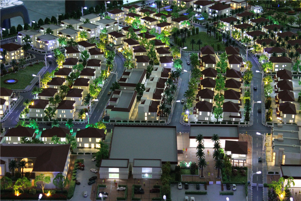 1 / 400 Scale Villa 3d Model , Layered Color Physical Architecture Model