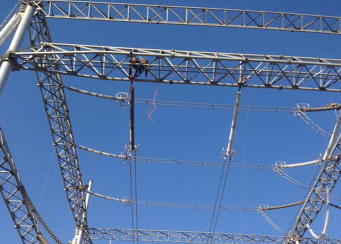 500kv Bus Support Substation Structure BS / EN S355JR / S235JR Material