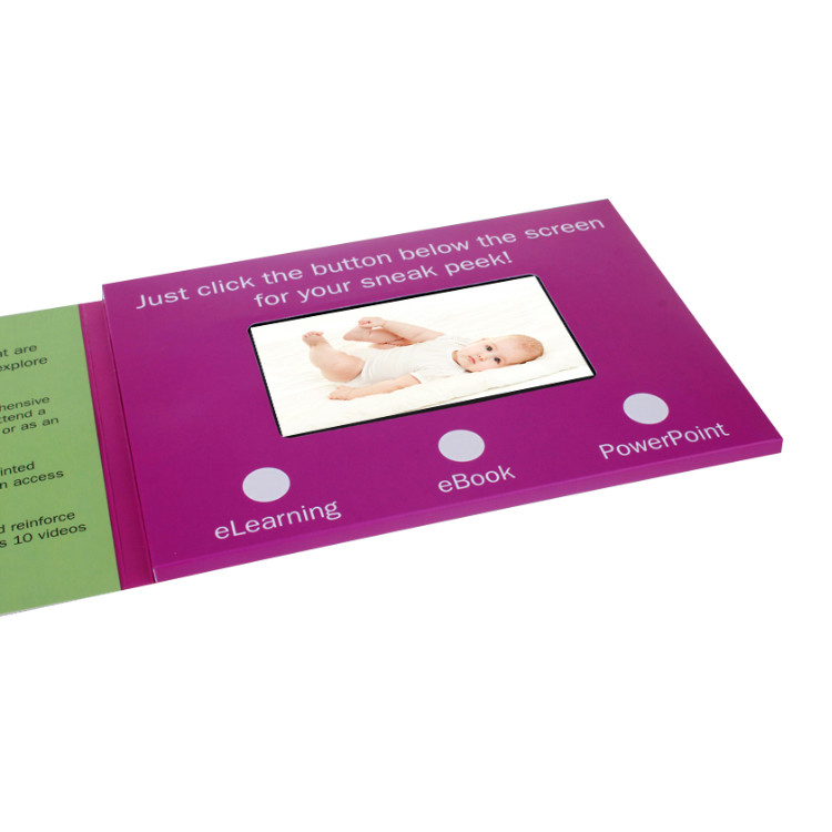 Full Color Printing LCD Video Book 4.3 Inches With Button Controller