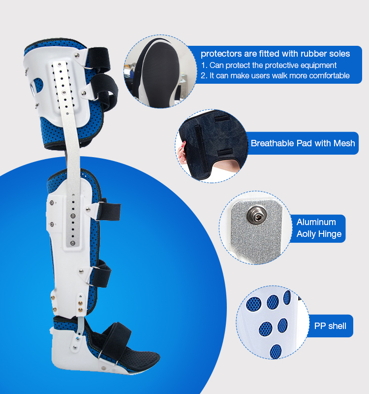High Quality Comfortable Knee Brace Support Medical Orthosis Fracture Ankle Support