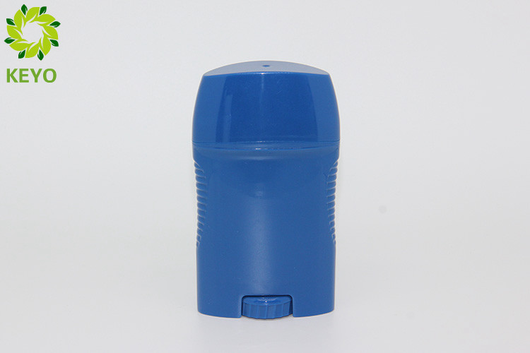 Empty Deodorant Stick Containers 60g Oval Shape Blue PP Plastic Material Made