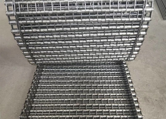 304 Food Grade Eye Link Conveyor Belt Drying Vegetables And Fruits