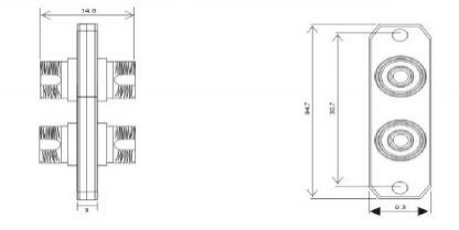 FC DX Adapter ODF Wiring Devices and 2.0mm Connector Outer Diameter for Quick Connection