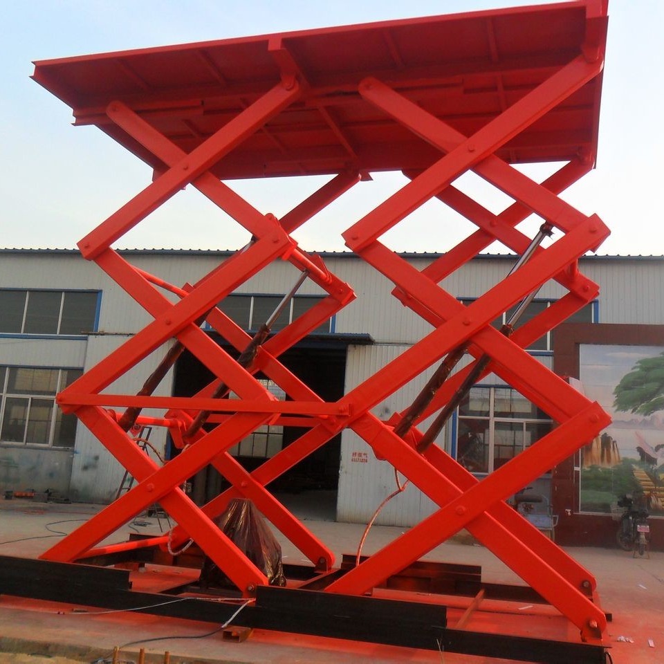 3 Ton Fixed Hydraulic Scissor Lifting Table For Cargo Lift 2-12M height