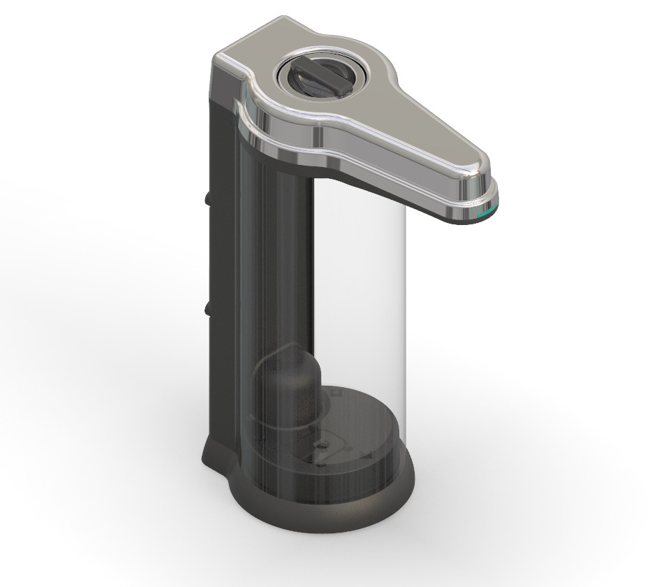 FCC Hands Free Kitchen Soap Dispenser 9CM 500ML Black Sensor