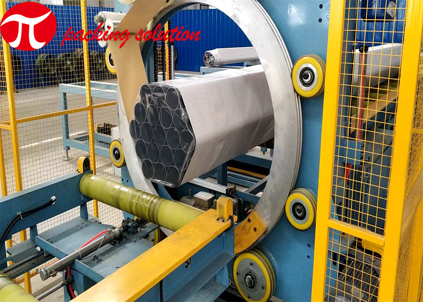 Semi Auto Steel Tube Packing Machine Horizontal Stretch Film Packing Machine 20r/Min