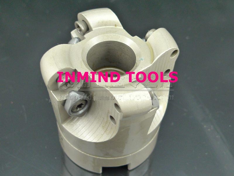 Round Corner Face Mills Indexable End Mill Cutter , R5 R6 Insert End Mill