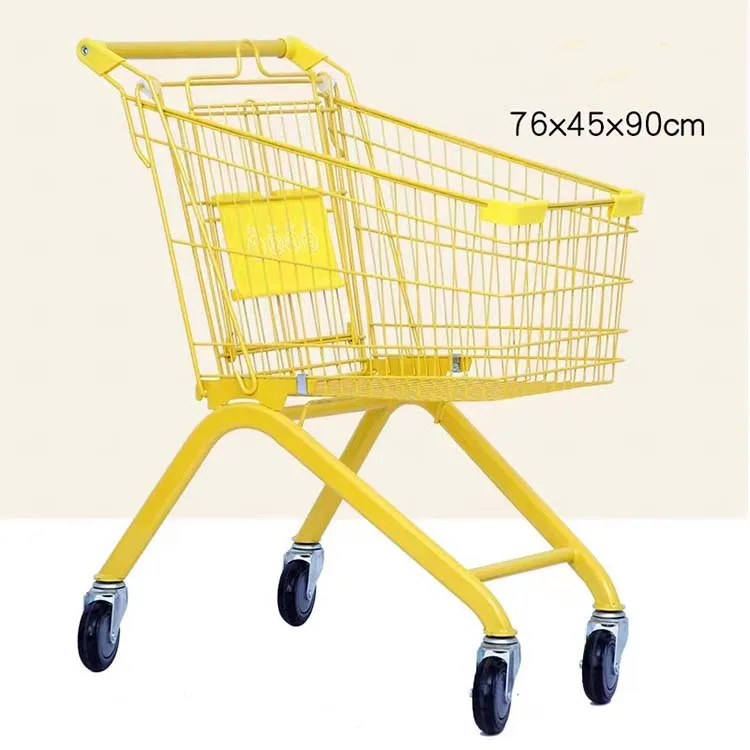120 kg capacity heavy duty 100 mm wheel blue colour size super market shopping trolleys & carts