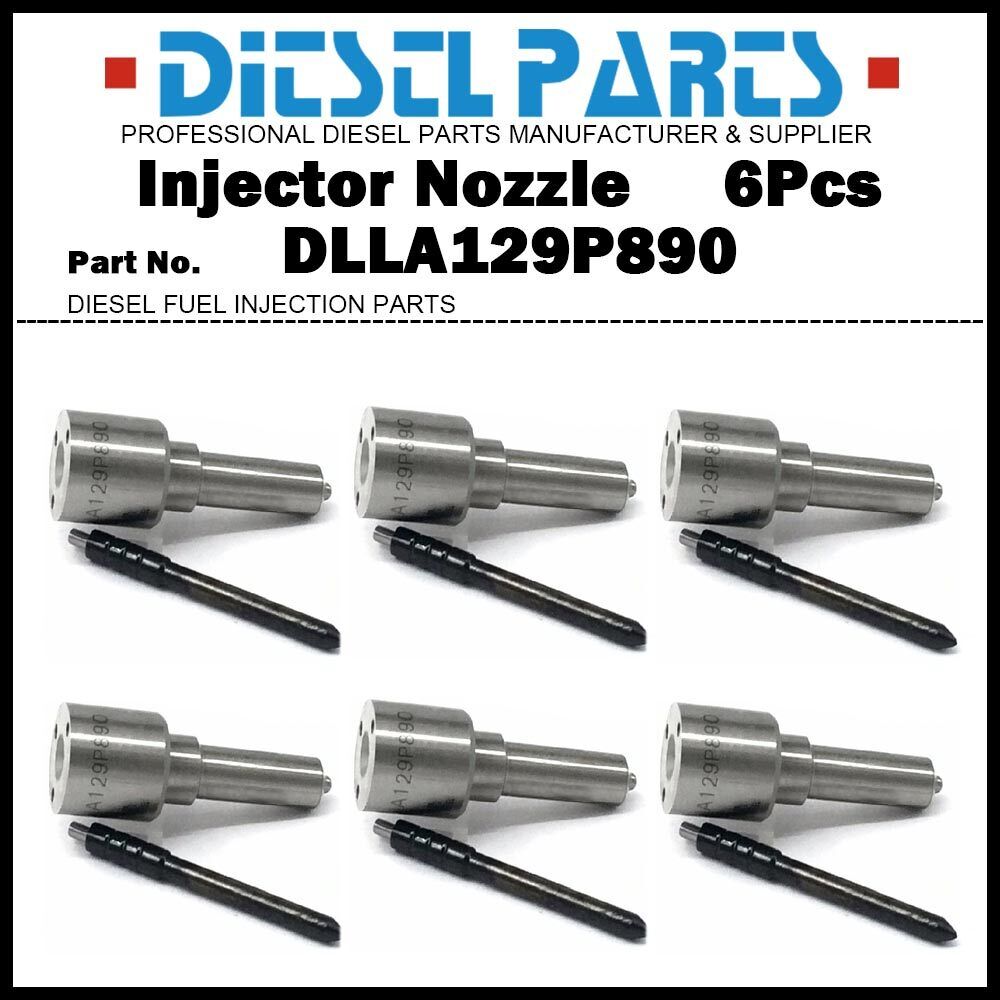 6Pcs Injector Nozzle DLLA129P890 for John Deere 6090 9.0D 095000-6470 RE546777 - Picture 1 of 2