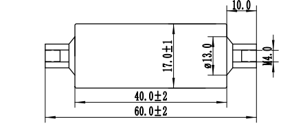High voltage core rod capacitor 24KV 5pF Y5T ceramic dielectric high frequency live ine display capacitor