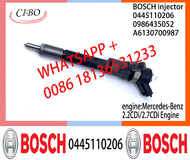 BOSCH Common fuel Injector 0445110120 0445110121 0445110206 0986435052 A6130700987 for Mercedes-Benz 2.2CDi/2.7CDi