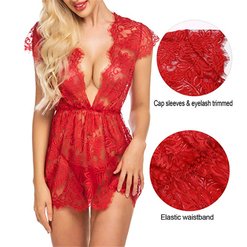 Sexy Cutout Jumpsuit Lace Transparent Black Lingerie Body Suit