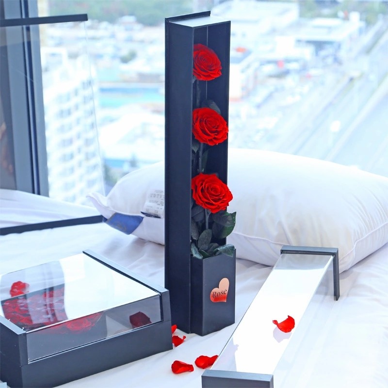 gift rose Top Quality Long Stem Preserved Roses Gift Box gift rose