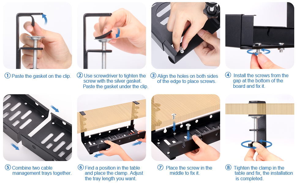 Under Desk Cable Management Retractable Cord Organizer In Offices Kitchens
