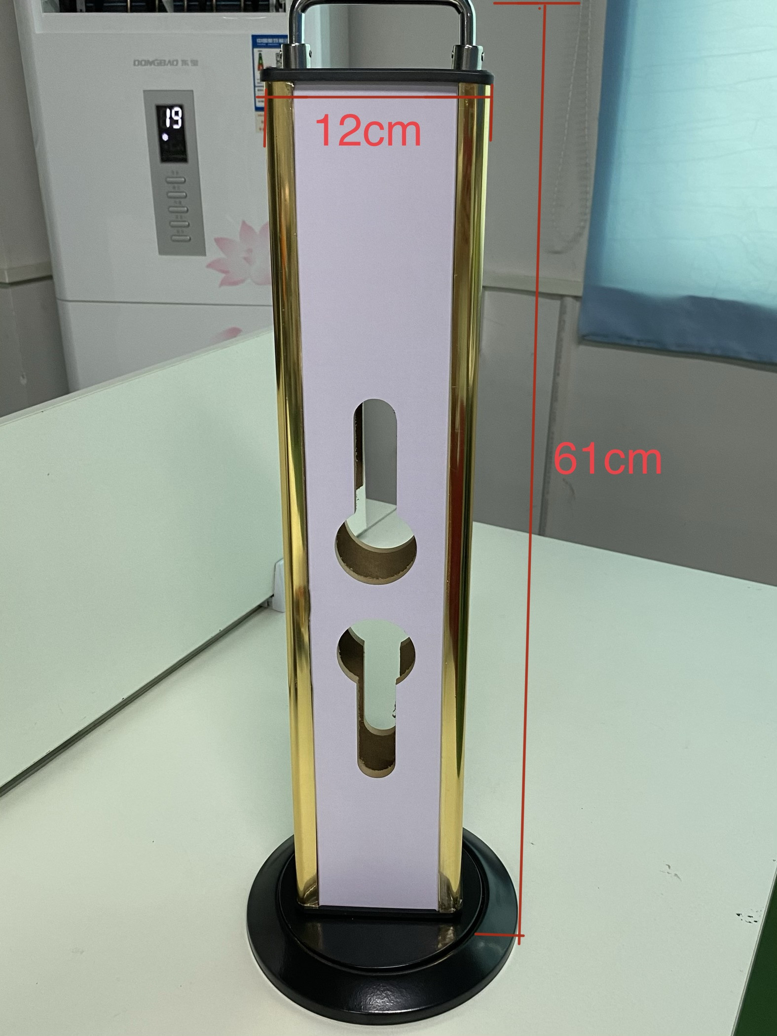 Gold Fingerprint Password Smart Digital Door Lock Display Rack For Exhibition Stan
