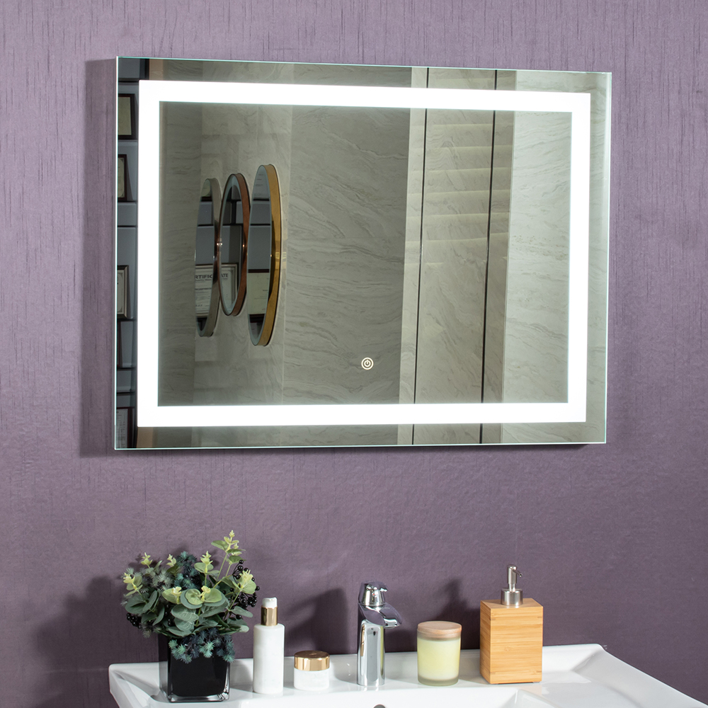 LED Wall Mounted Dressing Mirror With Lights High Definition For Hotel