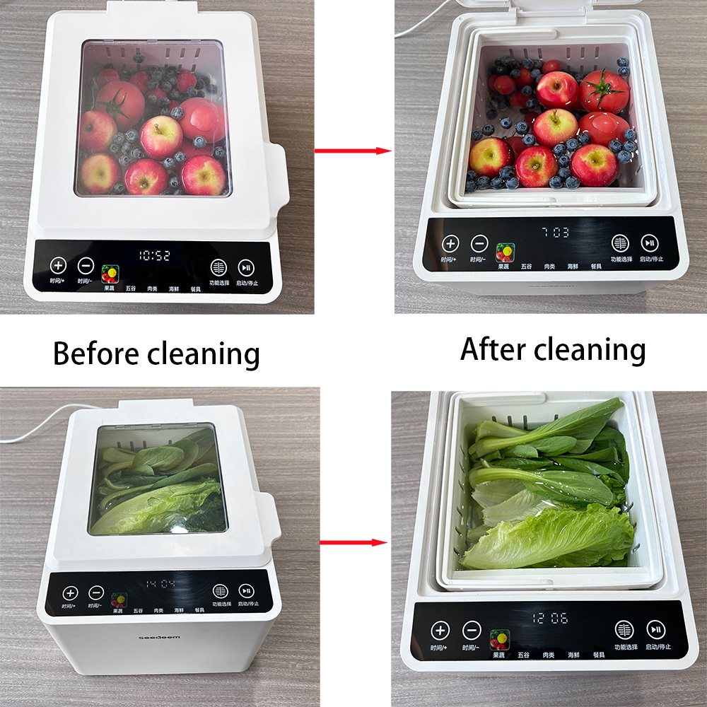 Factory hot sale 500W fruit vegetables washing machine white vegetable washing machine