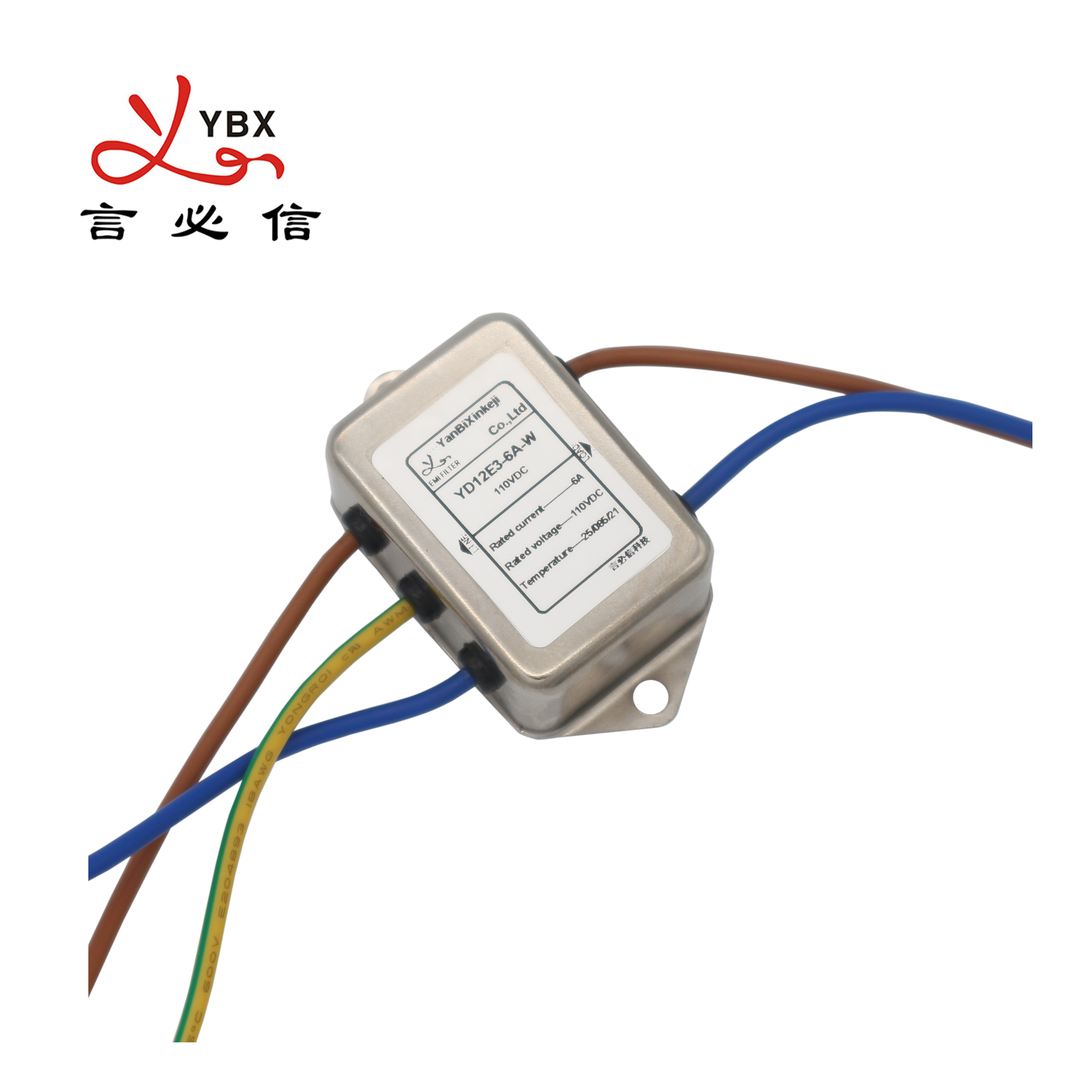 Single Phase DC Line Noise Filter , Refrigerator EMI RFI Power Line Filter