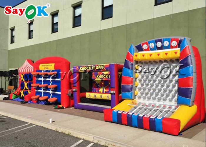 Inflatable Lawn Games OEM Inflatable Basketball Hoop Toys Interactive Kid Inflatable Basketball Game