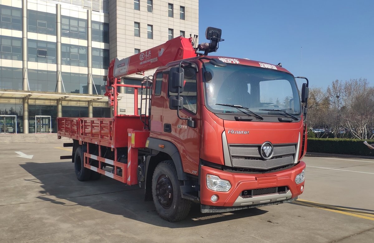 Foton Truck Mounted Crane 4*2 Drive Mode 9 Tons Single Cab 220hp Left Hand Drive