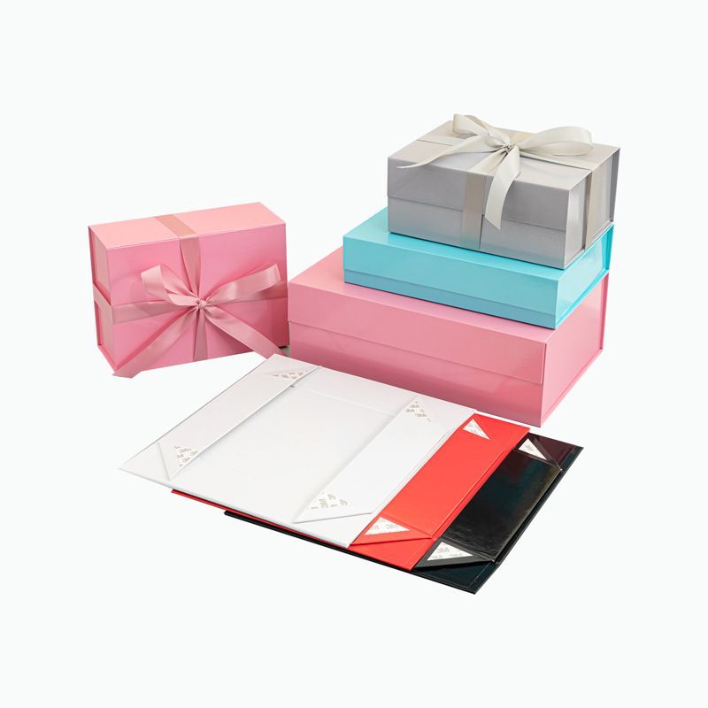 Magnetic Foldable Paper Carton Gift Box, Custom Logo Printed Cosmetic Cardboard Packaging Box