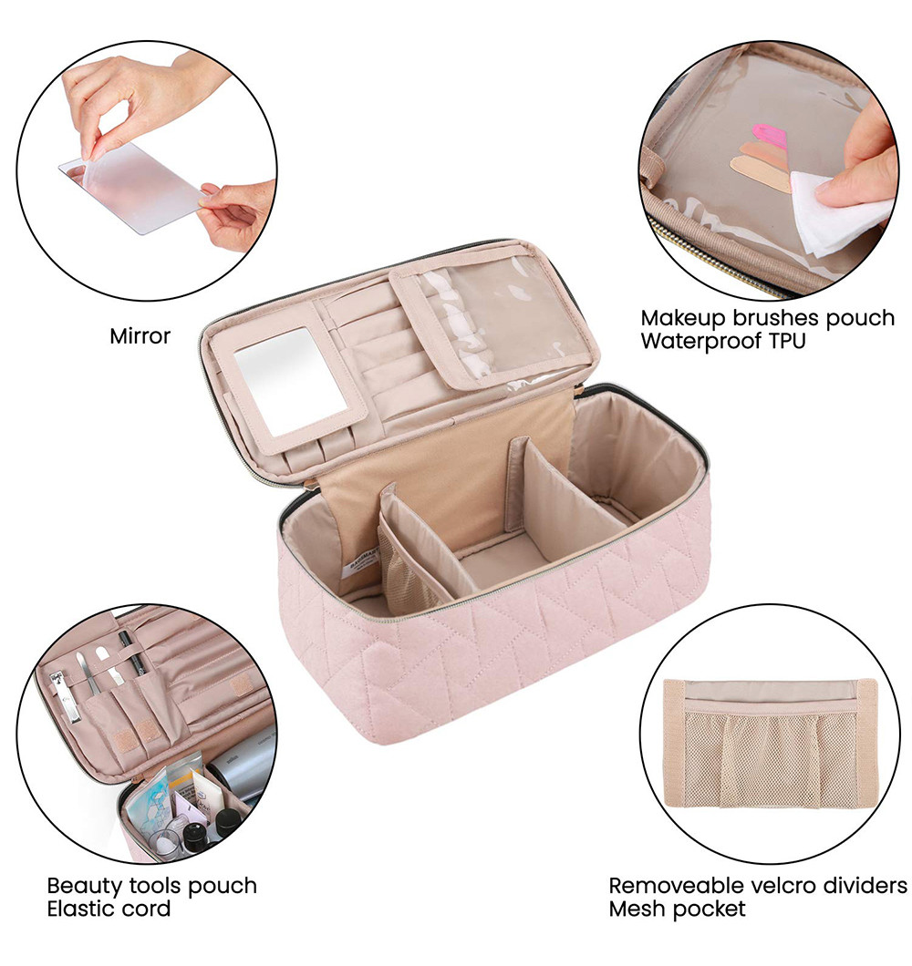 water resistant Velvet Make Up Travel Organizer For Women