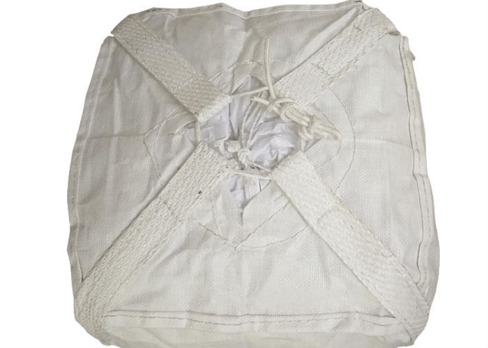 Fully Belted Reinforce Polypropylene Jumbo Bags Flat Bottom / Side Discharge