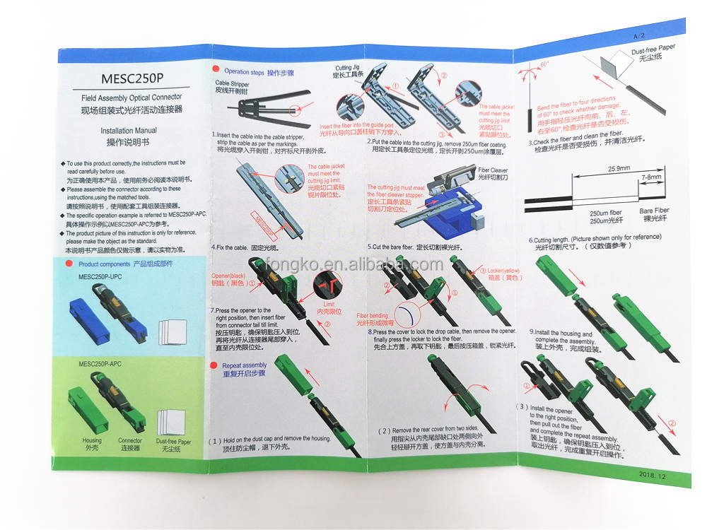 ODM Multimode Cable Fiber Optic Fast Connector Sc Apc Type