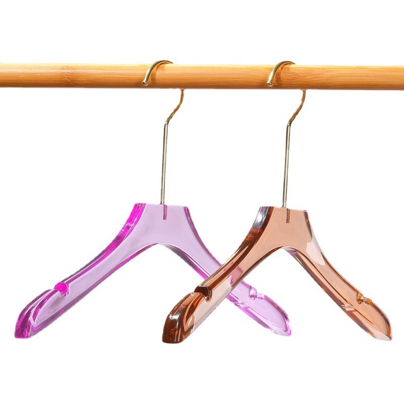 OEM Clear Acrylic Clothes Hanger Lucite Garment Rack For Coat Suit Pants Dress