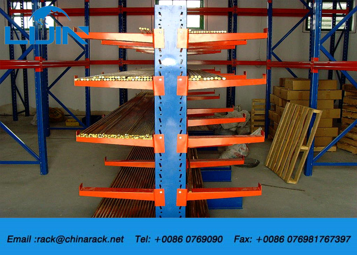 Powder Coated Cantilever Storage Racks For Furniture , Lumber , Tubing