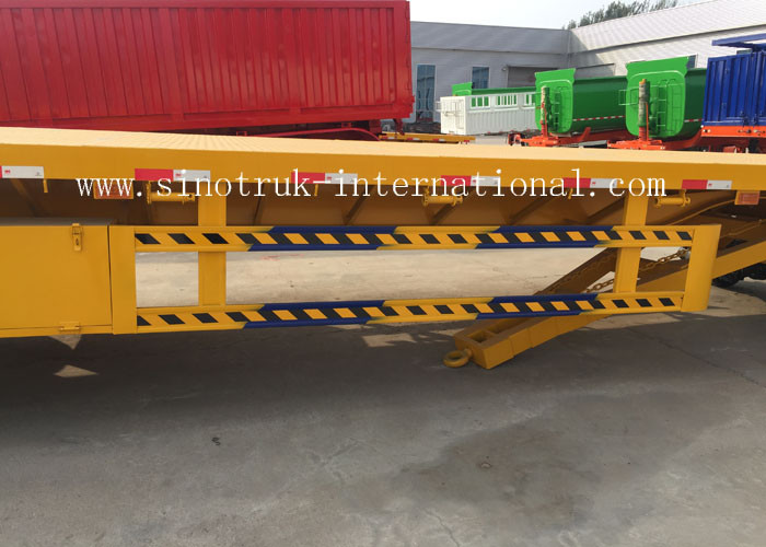 500mm Beam Flat bed Full Trailer With Front Cargo Truck