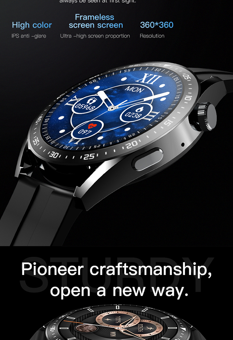 Pro Smart Watch Hombre Heart Rate Blood Pressure Health Monitoring NFC Pro Tracker Smartwatch for Women Men