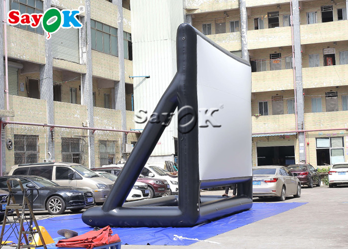 Backyard Movie Screens 7x5mH Foldable Black Inflatable Screen Cinema For Stage Decoration