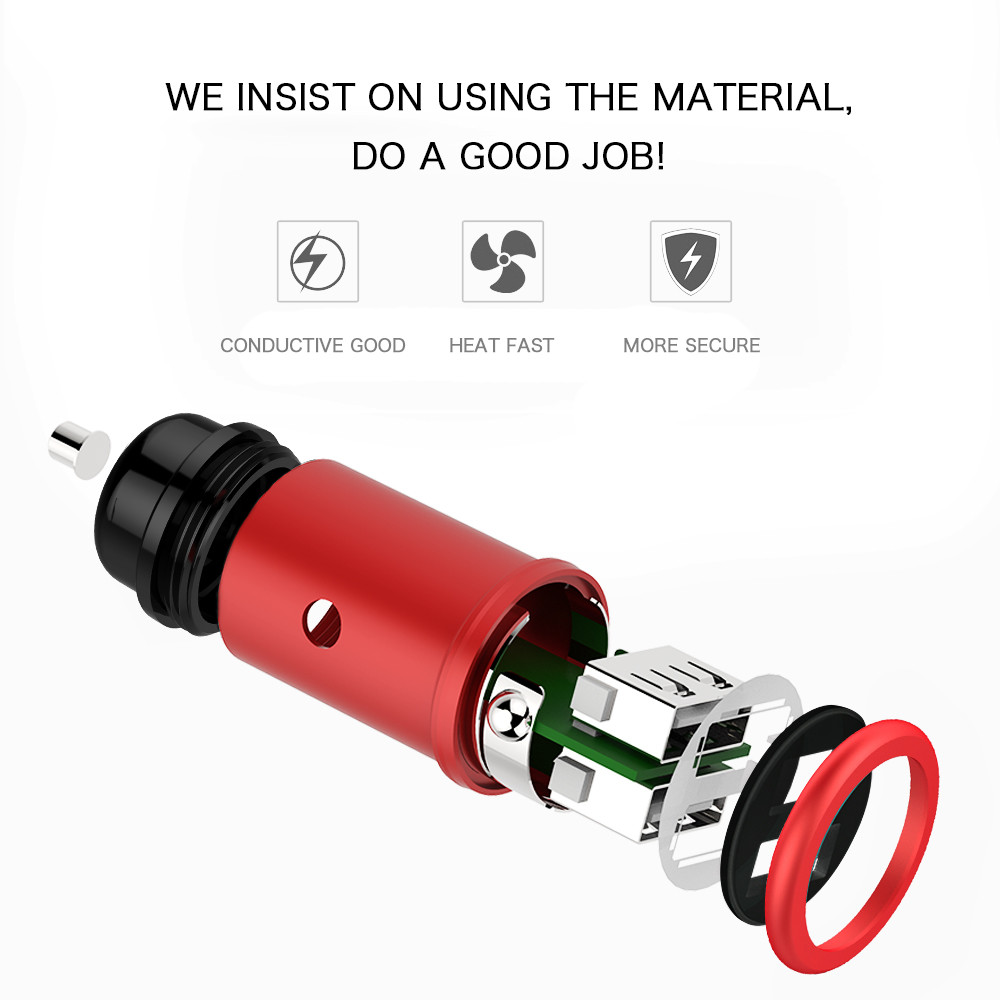 4.8A Dual USB CAR CHARGER Universal Compatible HOCO USB CAR CHARGER for all electronics
