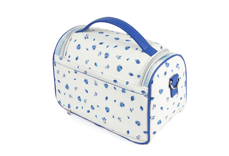 Water Resistant PU Cosmetic Bag Organizer With Shoulder Strap