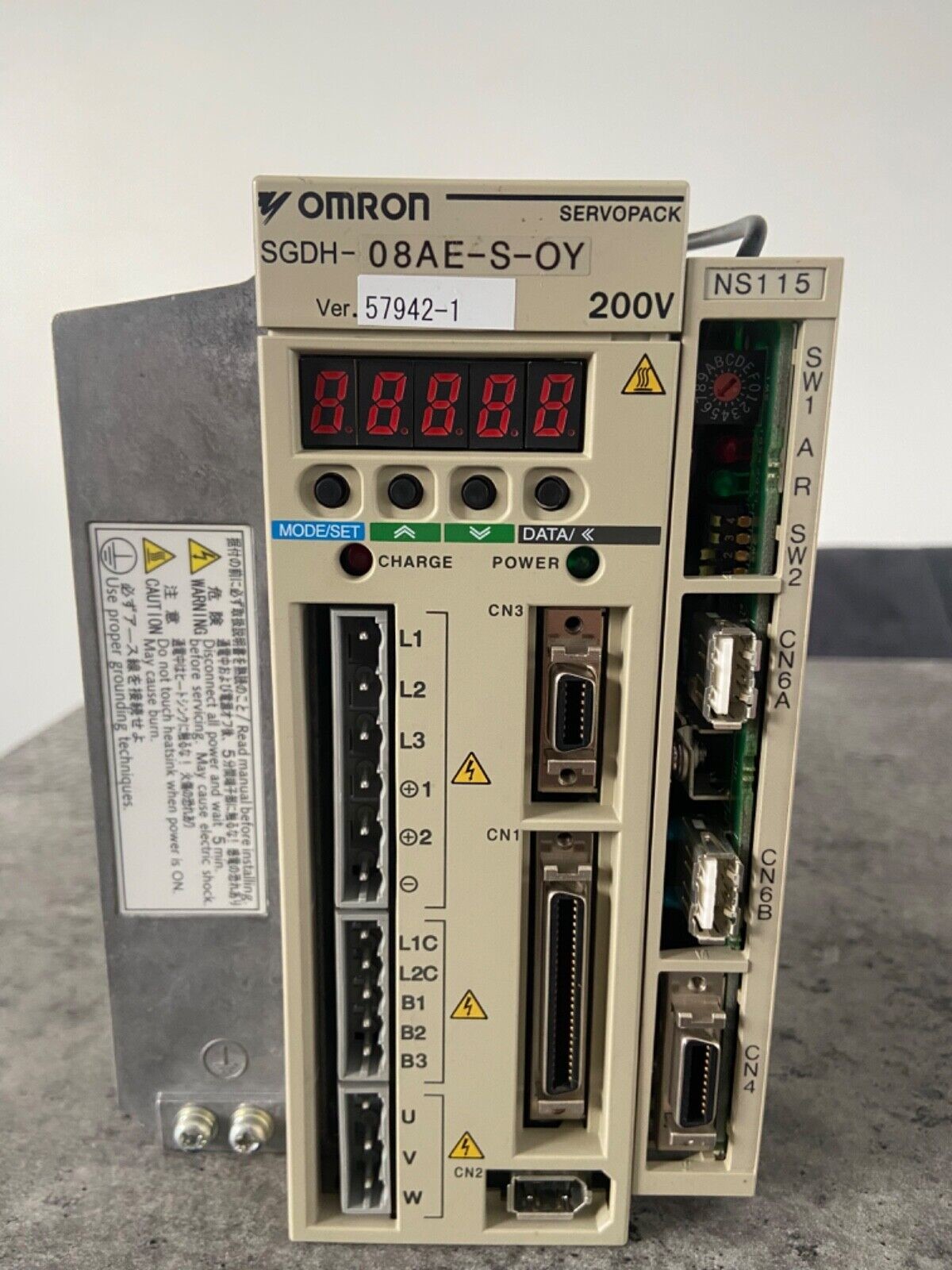 SGDH-08AE-S-OY Yaskawa Single Phase AC Input electric servopack model