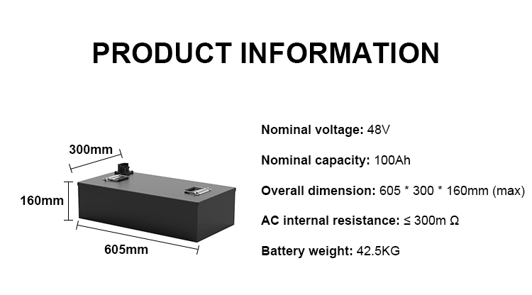 48V 100ah Lithium Ferro Phosphate Battery Pack Chargeable 32650 18650 26650