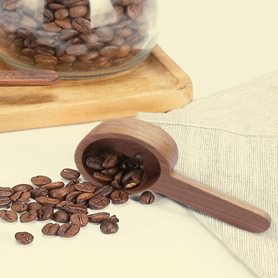 Wood Color Wooden Coffee Spoon Measuring For Coffee Beans
