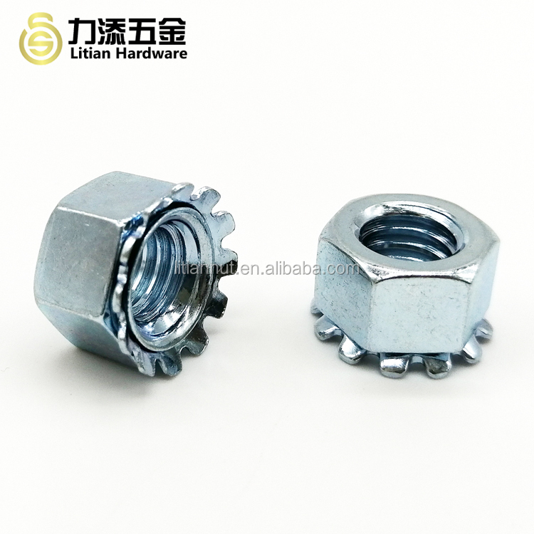 M8 Metal Self Locking Nut Stress Relieving Tempering Hexagon K-Kep