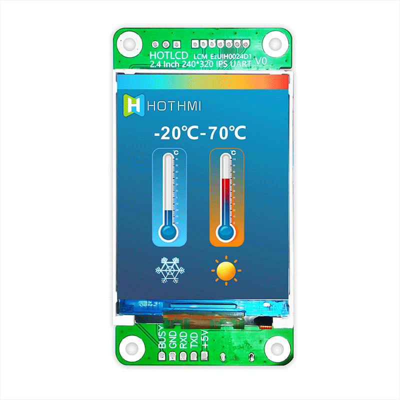 White LED 2.4 Inch 240x320 UART TFT Display With Resistive Touch