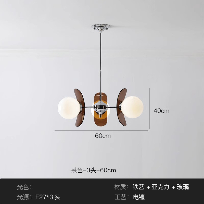Nordic Middle Ancient Acrylic Beans Pendant Lamp Living Room Dining Room Study Restaurant lamp(WH-AP-548)