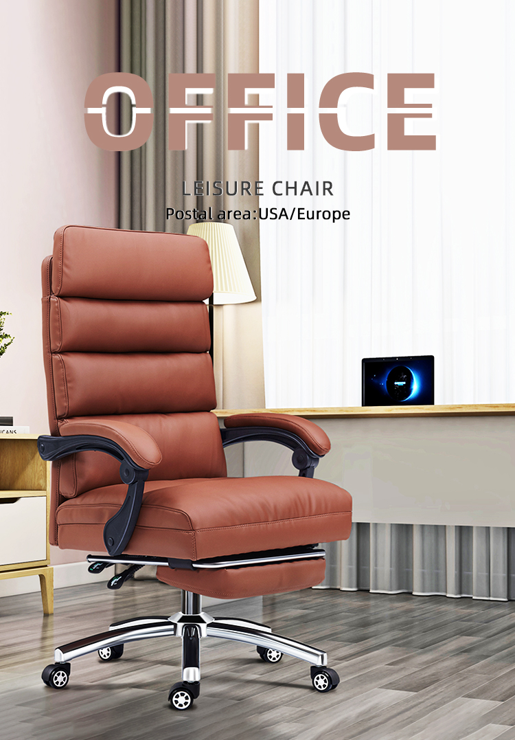 Brown Leather Executive Chair With Footrest Executive Office Chair With Leg Rest