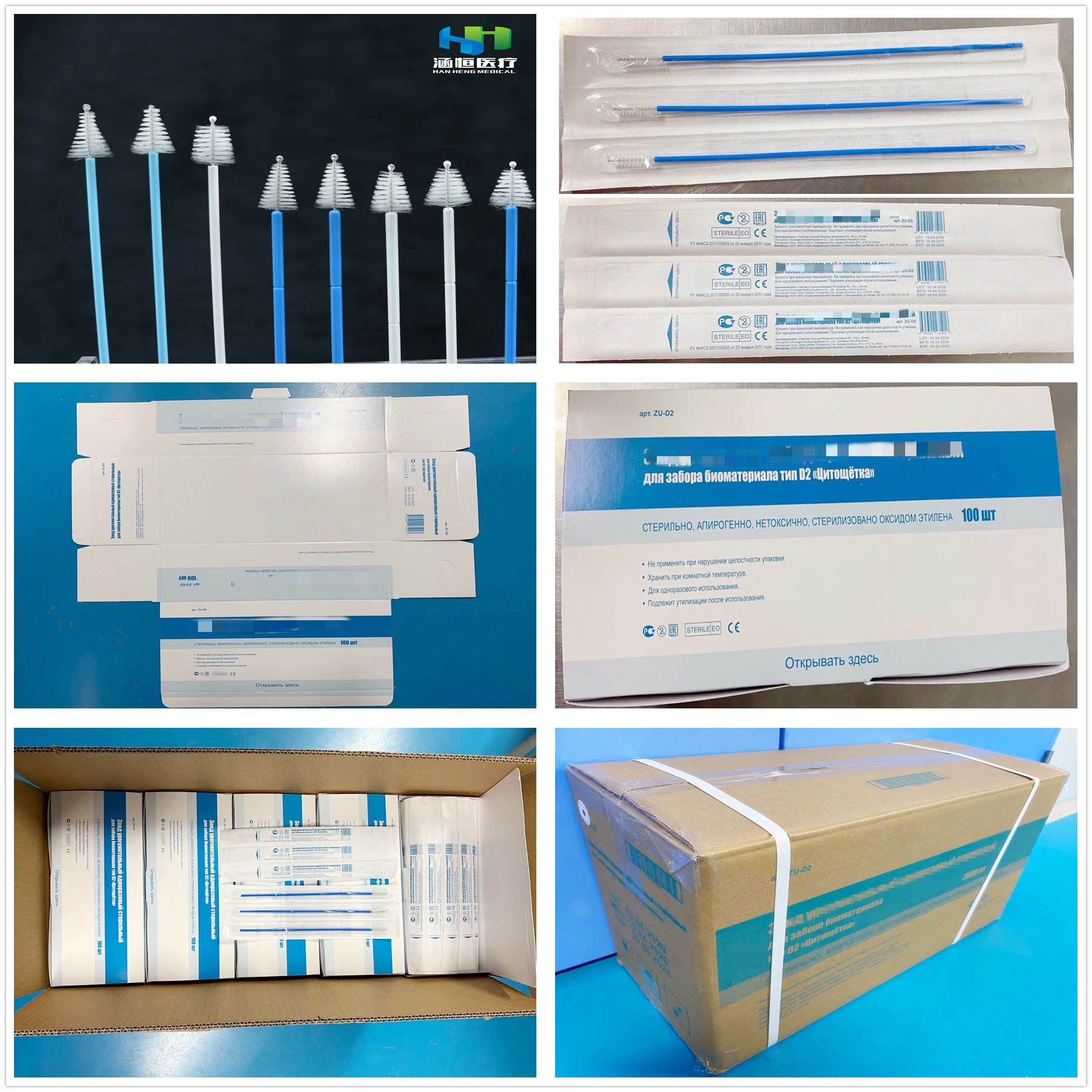 HPV Testing Disposable Ear Cytology Swab EO Sterilization Disinfecting