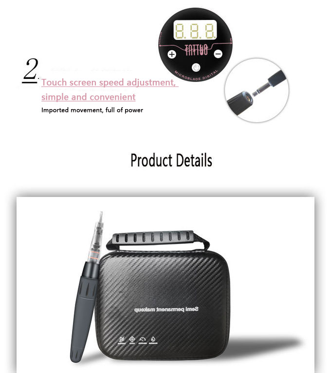 Protable Permanent Makeup Machine Pen Tattoo Gun Tattoo Kit Digital Touch Manipulation