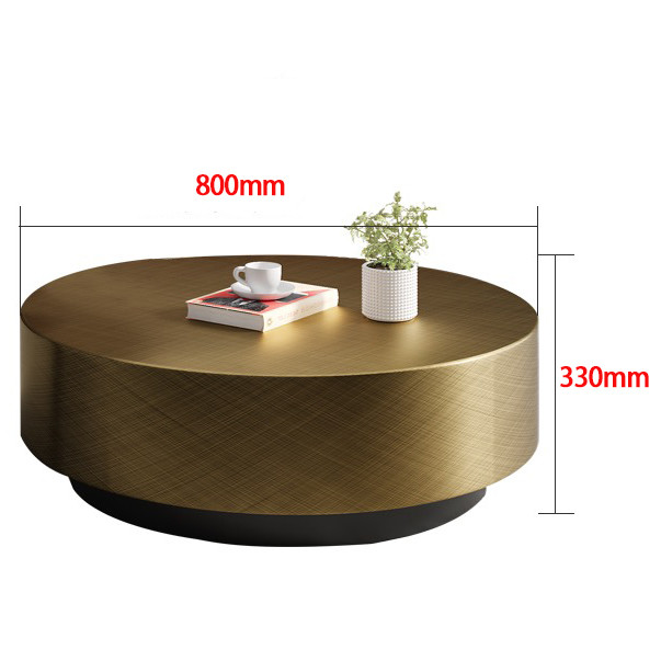 Stainless Steel Marble Combination Coffee Table No Storage