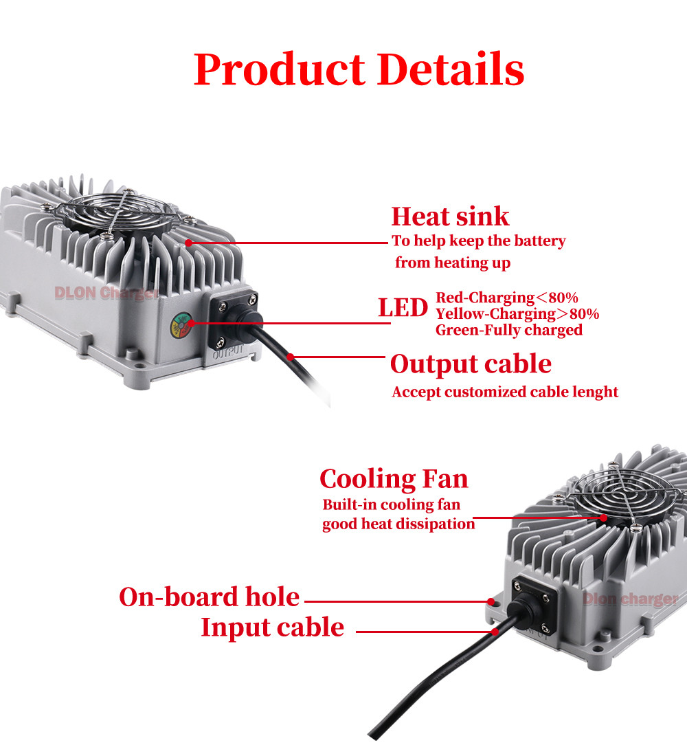72V 3A lead acid battery charger waterproof li-ion battery charger 84v 3a 24s lifepo4 87.6v 3amp charger