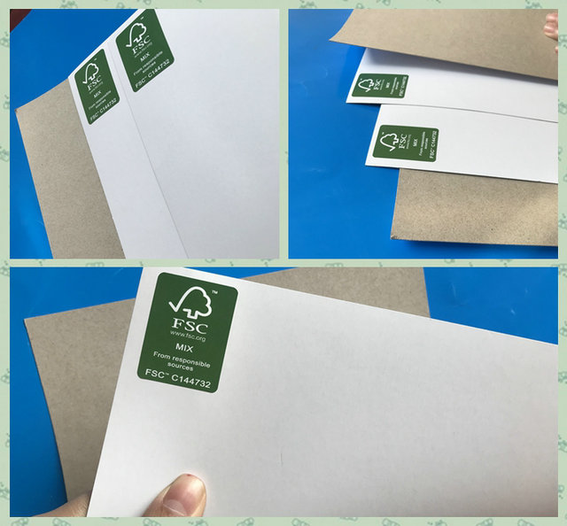 Customized Coated Duplex Board Grey Back 100% Recycled Pulp Material 230G 250G 300G