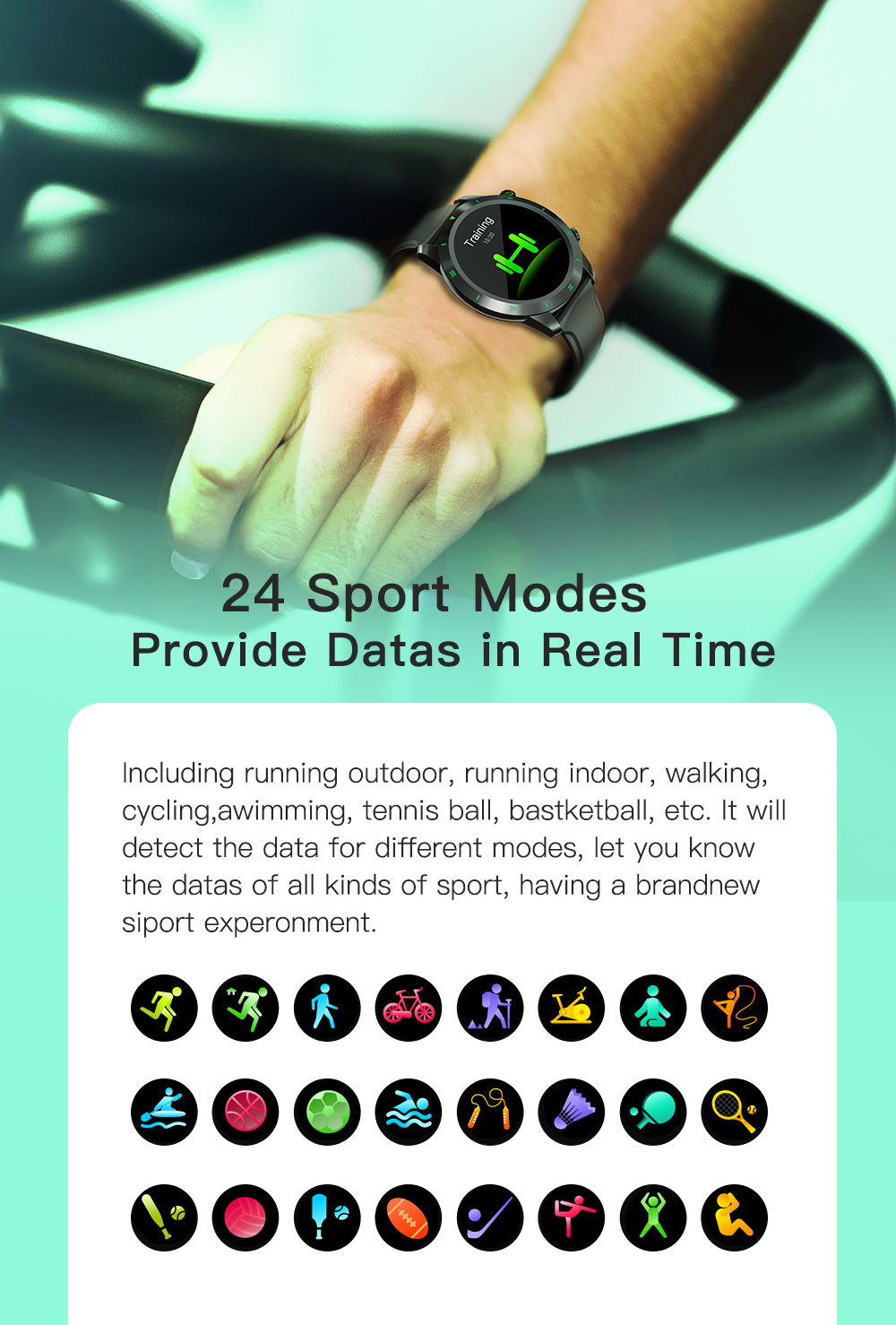 2021 Hot Sale IP67 Waterproof 1.28 Inch TFT Color Screen Heart Rate and Temperature Detection G30t Smart Watch