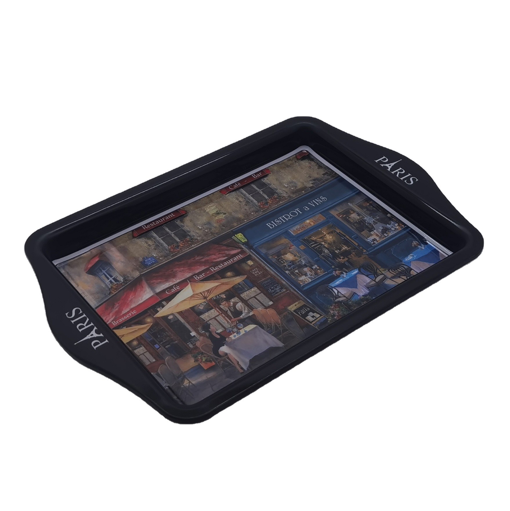 OEM ODM Rectangular Tin Serving Tray CMYK Printing Personalized Tin Containers